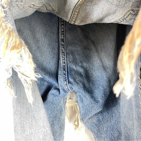 R13 Double Classic Shredded Jeans Leyton Blue Size 25 - Picture 9 of 14
